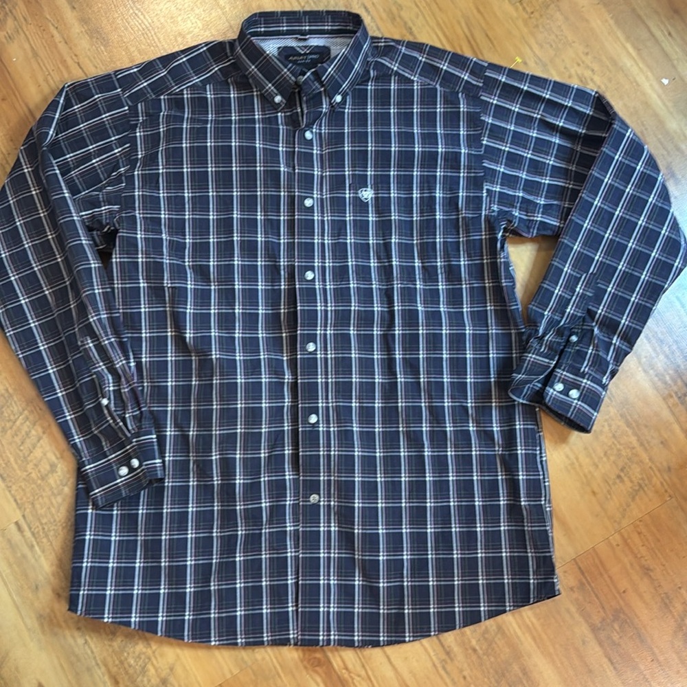 Ariat Men’s Plaid Button Down Pro Series Button Down Sz L